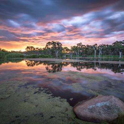 Couché de soleil et tempête nocturne Stanthorpe - Queensland Australie